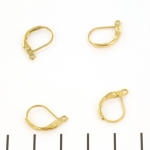 creolen oorringen met oogje - stainless steel goud 13 mm