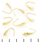 u-shaped ear hook - stainless steel gold 18 mm