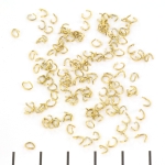 open ring stainless steel - 4 mm goud ovaal 
