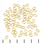 open ring stainless steel - 6 mm goud ovaal 