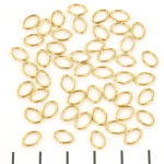 jump ring stainless steel - 8 mm gold oval