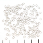 open ring stainless steel - 4 mm zilver ovaal 
