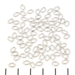 open ring stainless steel - 6 mm zilver ovaal 