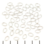 open ring stainless steel - 8 mm zilver ovaal 