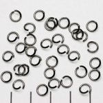 open ring zwart - 6 mm
