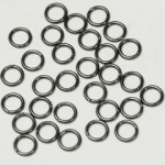 open ring zwart - 6 mm