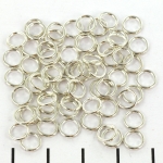 open ring zilver - 6 mm zilver