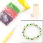 DIY kit bracelet crochet with 11/0 - daisy bloom