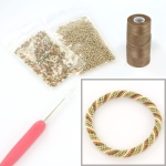 DIY kit armband haken met 15/0 - sand dunes
