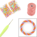 DIY kit bracelet crochet with 8/0 - boho
