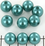 acrylic pearls round 14 mm - turquoise