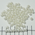 acrylic pearls round 6 mm - ivory