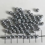 acrylic pearls round 6 mm - silver