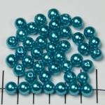 kunststof parels rond 8 mm - turquoise