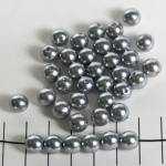 kunststof parels rond 8 mm - zilver
