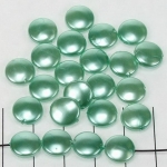 kunststof parels rond plat - blauwgroen