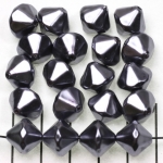 acrylic pearls conical - dark grey