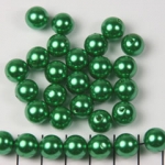 acrylic pearls round 10 mm - green