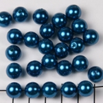 kunststof parels rond 10 mm - donker turquoise