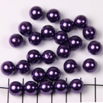 acrylic pearls round 10 mm - purple