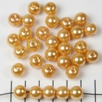 acrylic pearls round 10 mm - gold