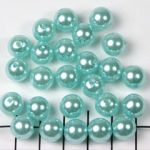 kunststof parels rond 10 mm - lichtblauw