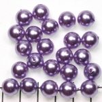 acrylic pearls round 10 mm - lilac purple