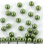 acrylic pearls round 6 mm - green