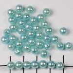 kunststof parels rond 6 mm - blauw