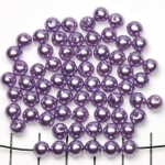 acrylic pearls round 6 mm - lilac purple