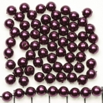 acrylic pearls round 6 mm - aubergine purple