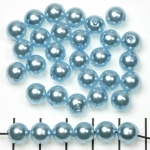 kunststof parels rond 8 mm - blauw