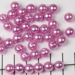 kunststof parels rond 8 mm - lila roze