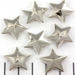 flat star 20 mm  - silver