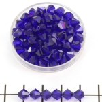 preciosa bicone 6 mm - cobalt blue