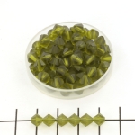 preciosa bicone 6 mm - olivine matt