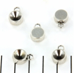 puntsteen settings bedel 14 mm - zilver