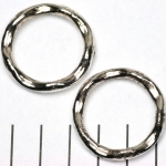 ring zonder rijggat met ribbels - zilver 32 mm