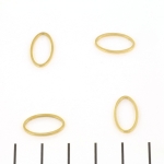 ring ovaal with flat sides stainless steel - gold 16 mm