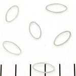 ring round with flat sides stainless steel - silver 15x8 mm