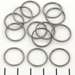 ring rond met platte zijkant RVS stainless steel - zilver 16 mm