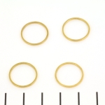 ring round with flat sides stainless steel - gold 16 mm