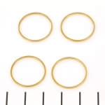 ring round with flat sides stainless steel - gold 20 mm