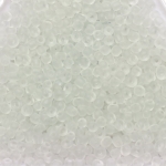 seed beads 12/0 frosted transparent - tranparent white matte