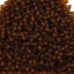 seed beads 12/0 frosted transparent - brown matte