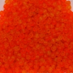 seed beads 12/0 frosted transparent - orange matte