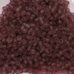 seed beads 12/0 frosted transparent - mauve matte