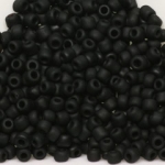 rocailles 8/0 frosted opaque - zwart mat