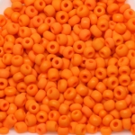 seed beads 8/0 frosted opaque - orange matte