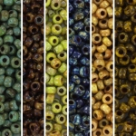 miyuki seed beads 8/0 - picasso nature